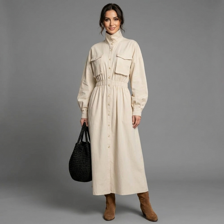 Harlow Flap Pocket Shirt Dress