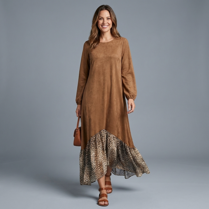 Bellamy Leopard Hem Maxi Dress
