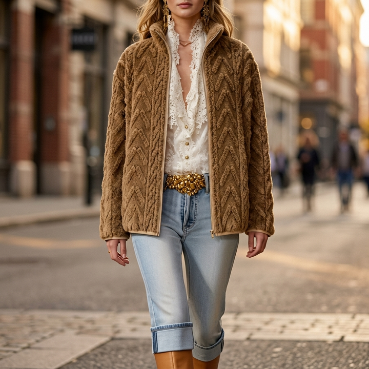 Rowena Textured Fleece Jacket