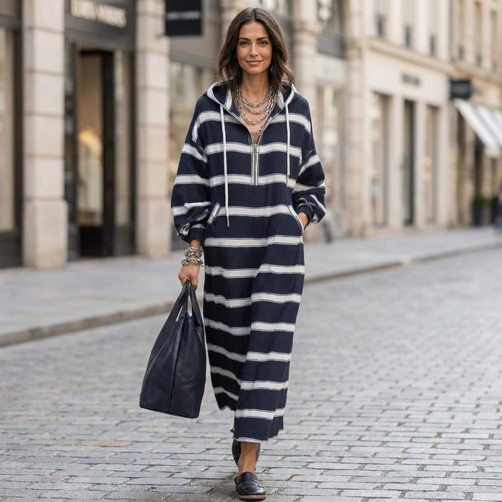 Elowen Half Zip Hoodie Dress