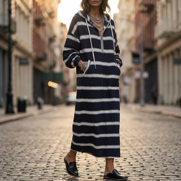 Elowen Half Zip Hoodie Dress