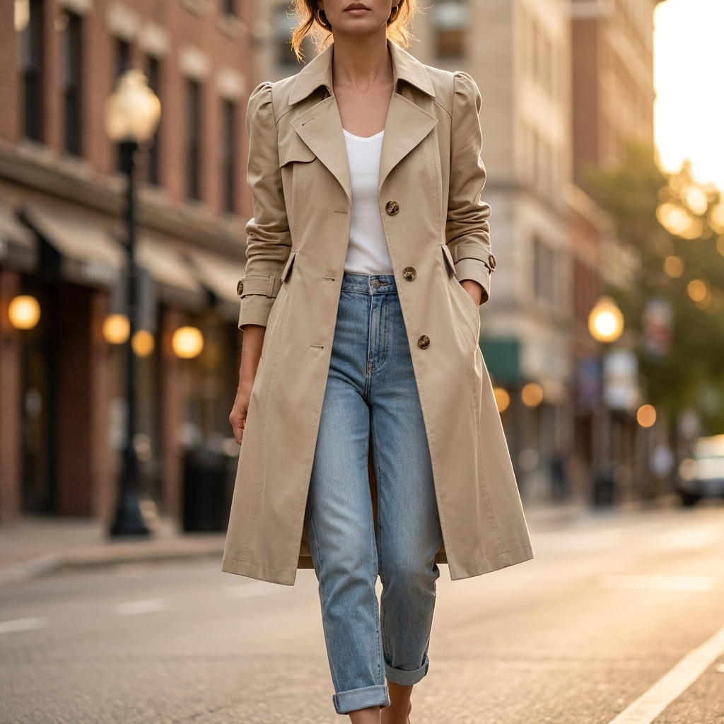 Marisol Notched Lapel Trench