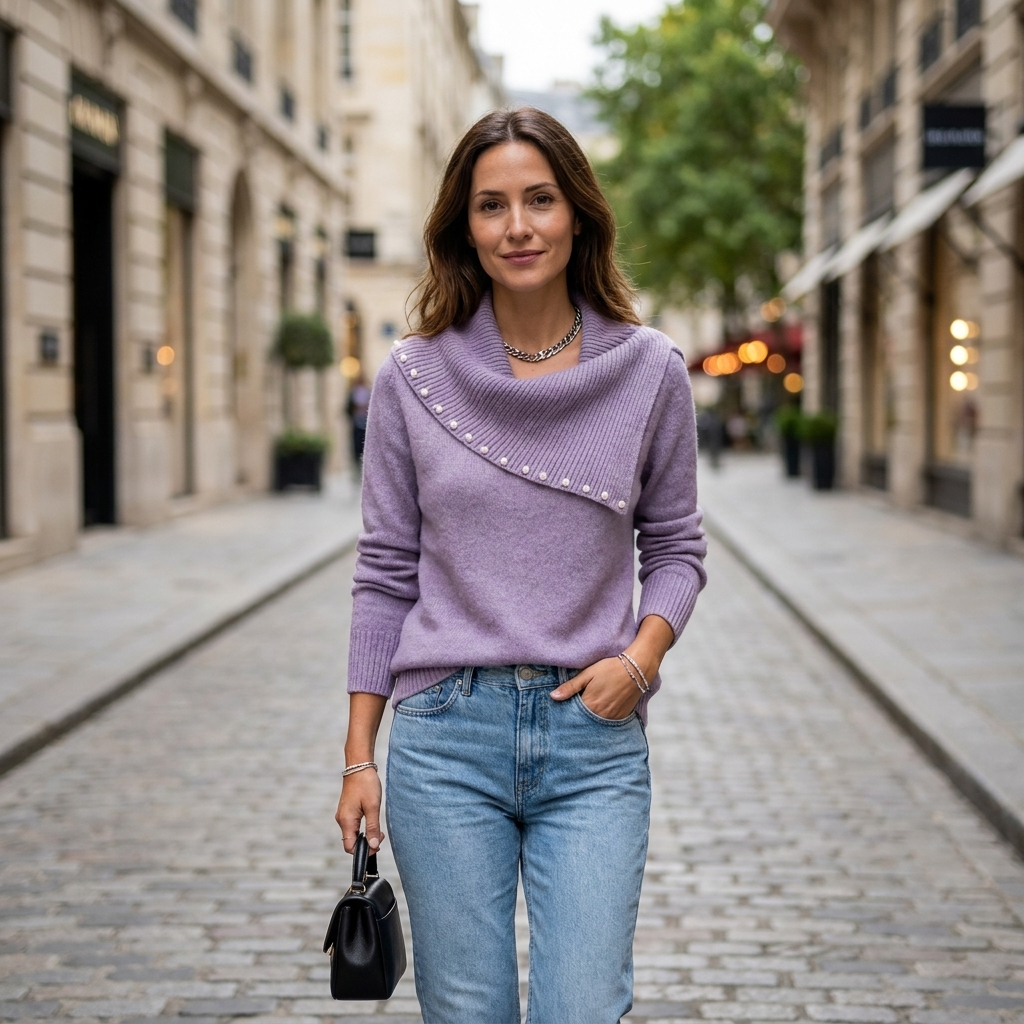Amara Scarf Collar Sweater