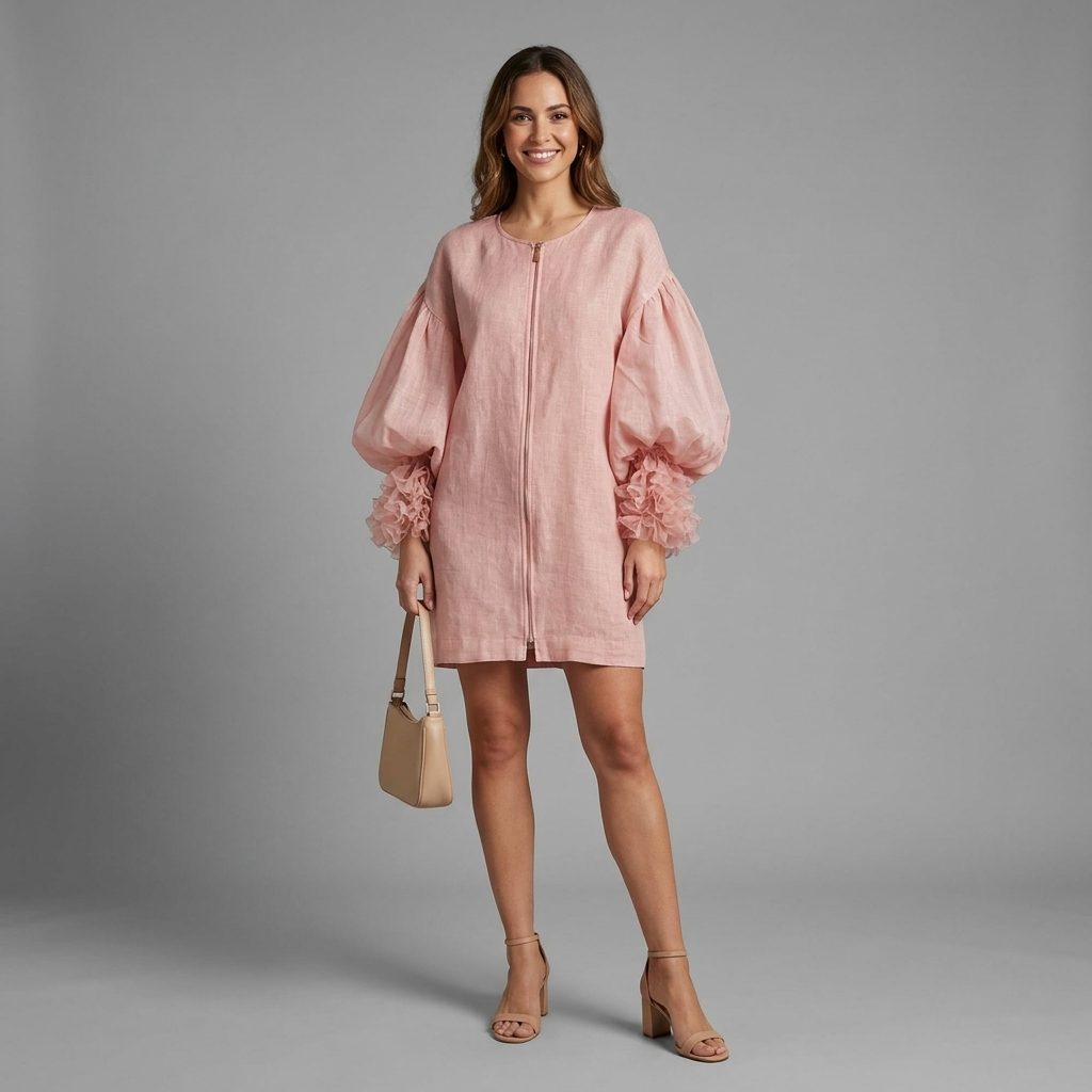 Astrid Balloon Sleeve Mini Dress
