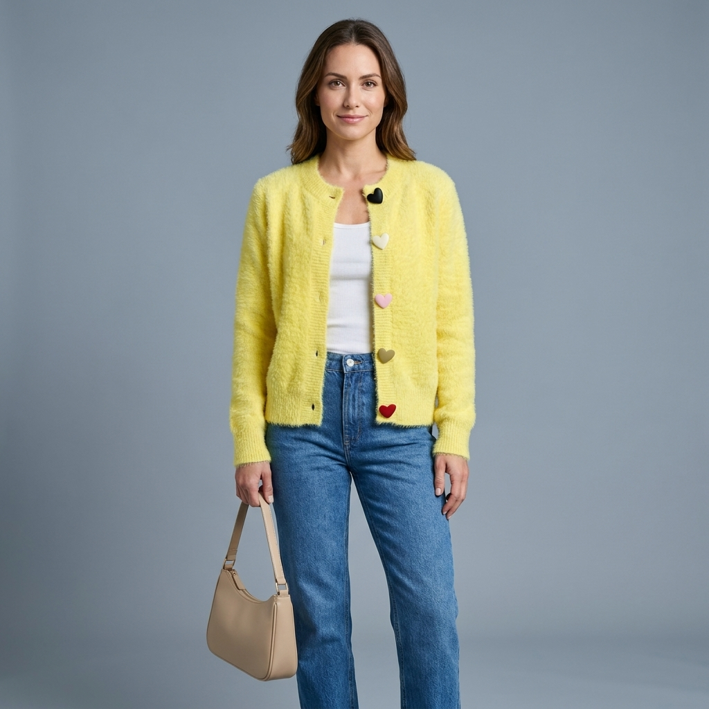 Paloma Fuzzy Knit Cardigan