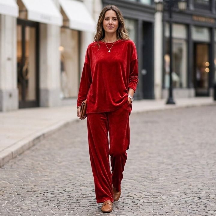 Lucienne Velvet Wide Leg Set