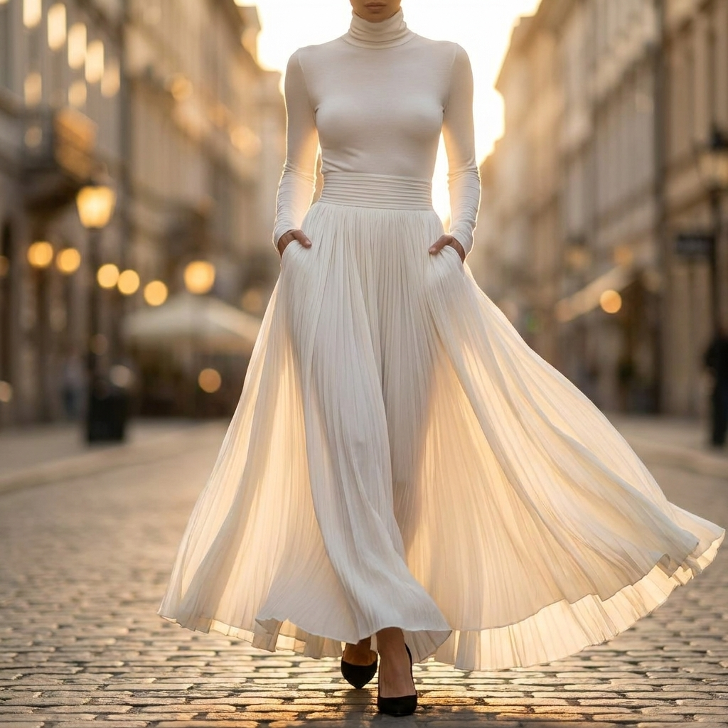 Aurelie Turtleneck Maxi Dress