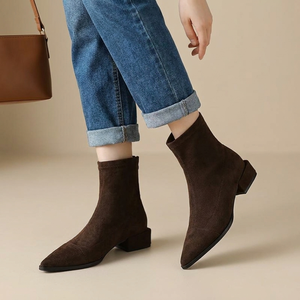 Brenna Pointed Toe Ankle Boots