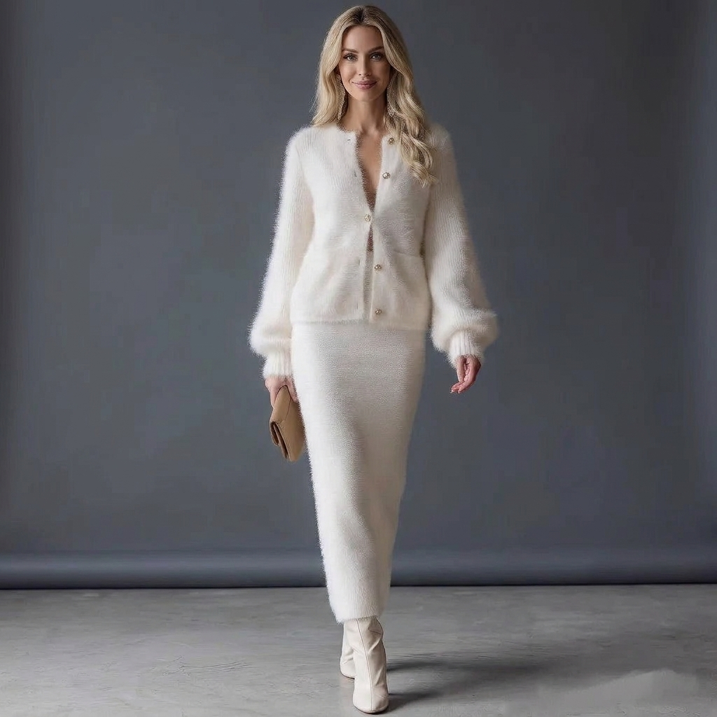 Guenevere Button Front Cardigan Set