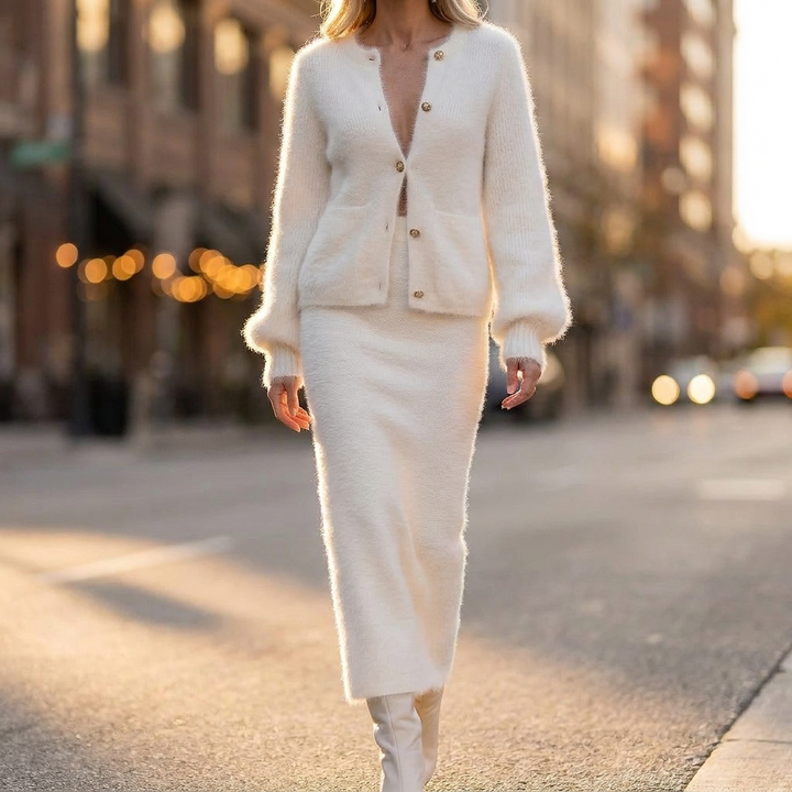 Guenevere Button Front Cardigan Set