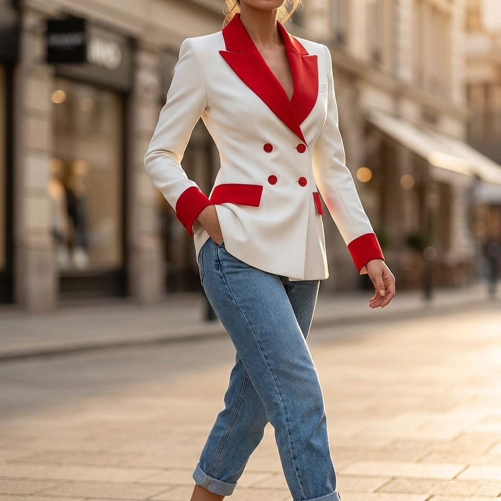Teagan Contrast Lapel Blazer
