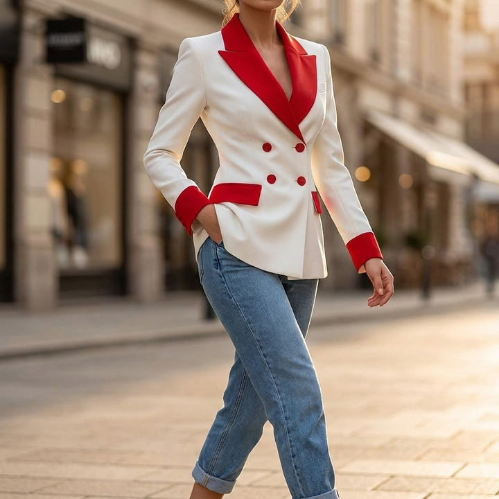 Teagan Contrast Lapel Blazer