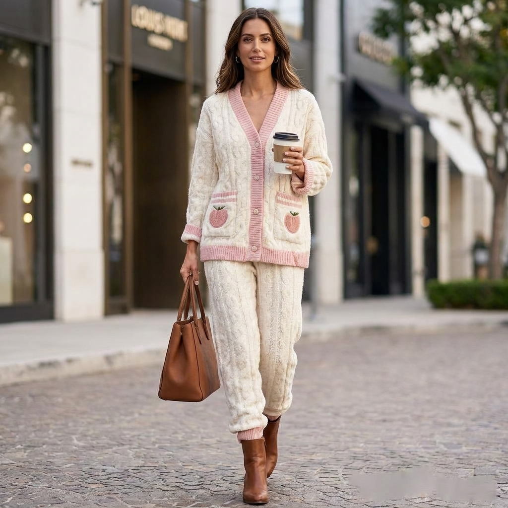 Odette Cable Knit Pajama Set