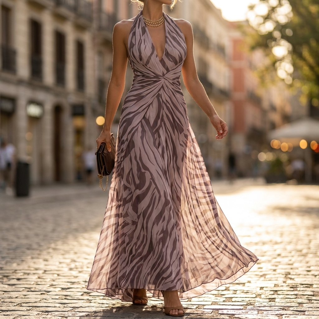 Vasilisa Twisted Waist Maxi Dress