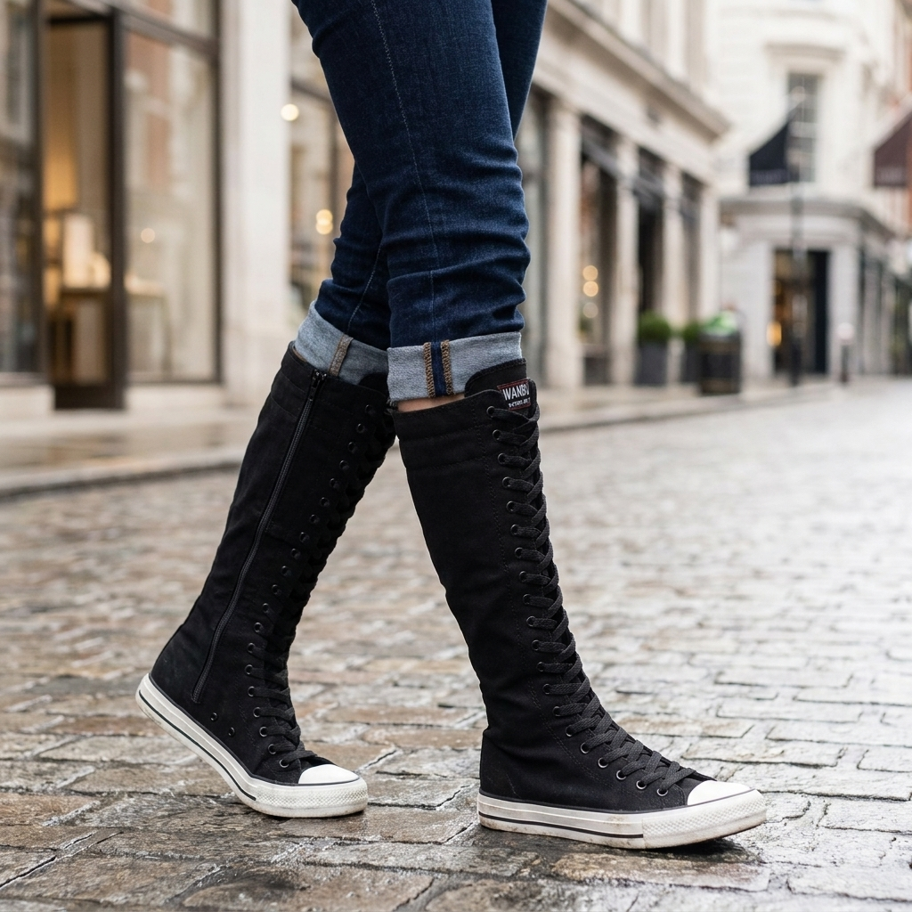 Marisol Lace Up Knee Boots