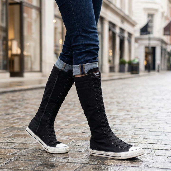 Marisol Lace Up Knee Boots
