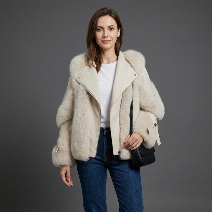 Vienna Faux Fur Moto Jacket