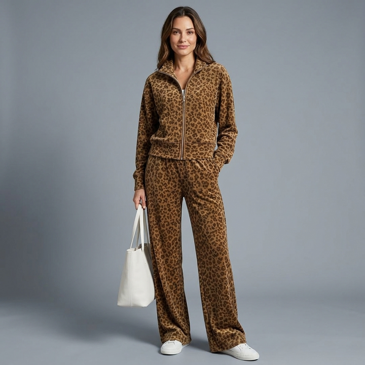 Sabrina Leopard Print Two Piece