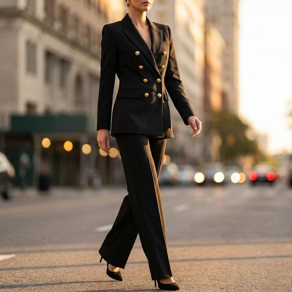 Theodora Double Breasted Blazer Set