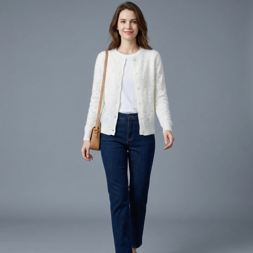 Marlena Jacquard Knit Cardigan