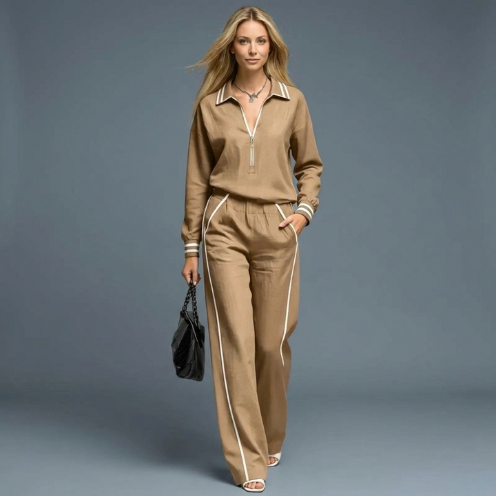 Marisol Half Zip Two Piece Set