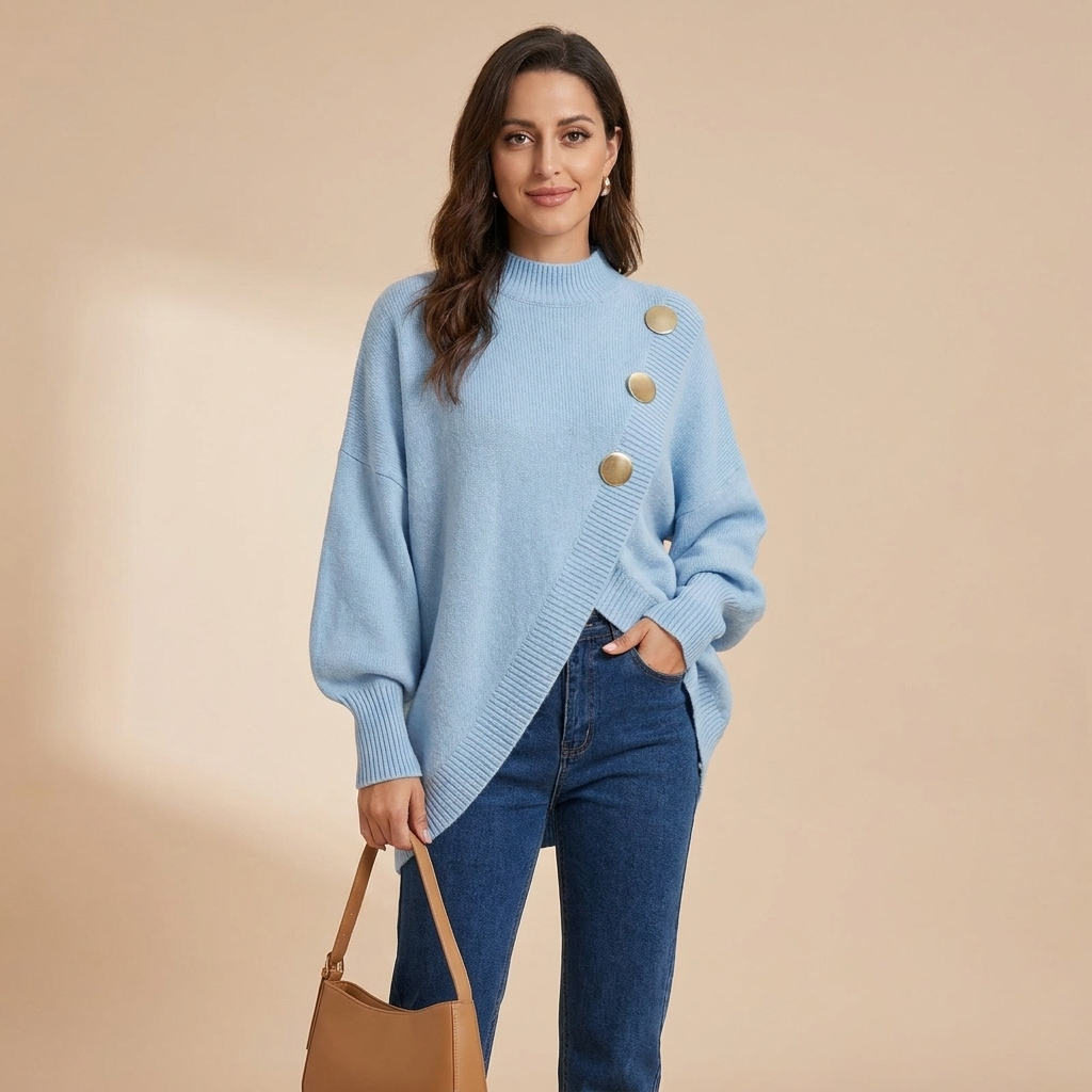 Solene Mock Neck Pullover