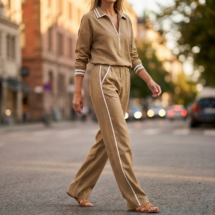 Marisol Half Zip Two Piece Set