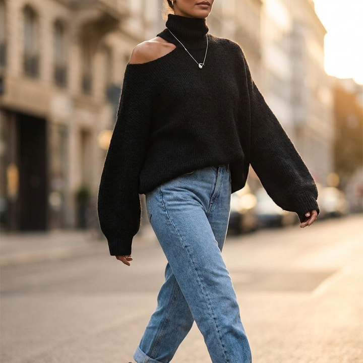 Winslet Cutout Shoulder Sweater