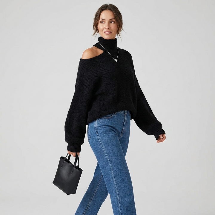 Winslet Cutout Shoulder Sweater