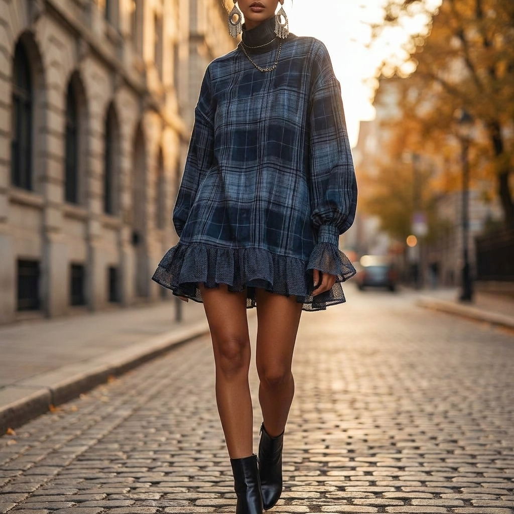 Beatrix Lantern Sleeve Mini Dress