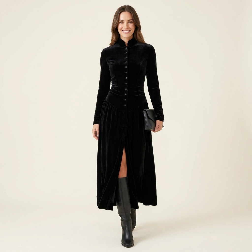 Rosalind Button Front Maxi Dress