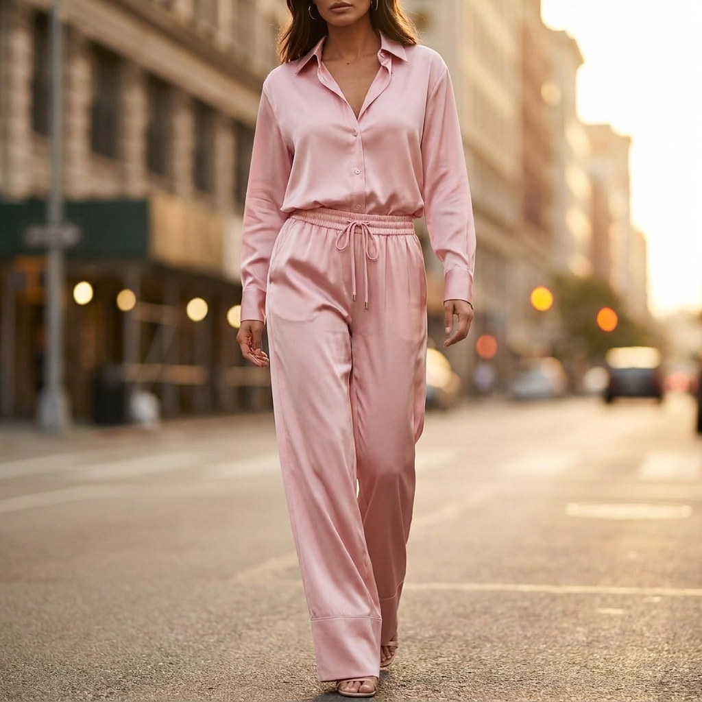 Marisol Satin Finish Two Piece Set