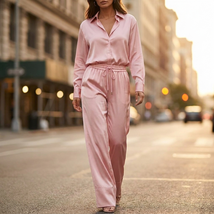 Marisol Satin Finish Two Piece Set
