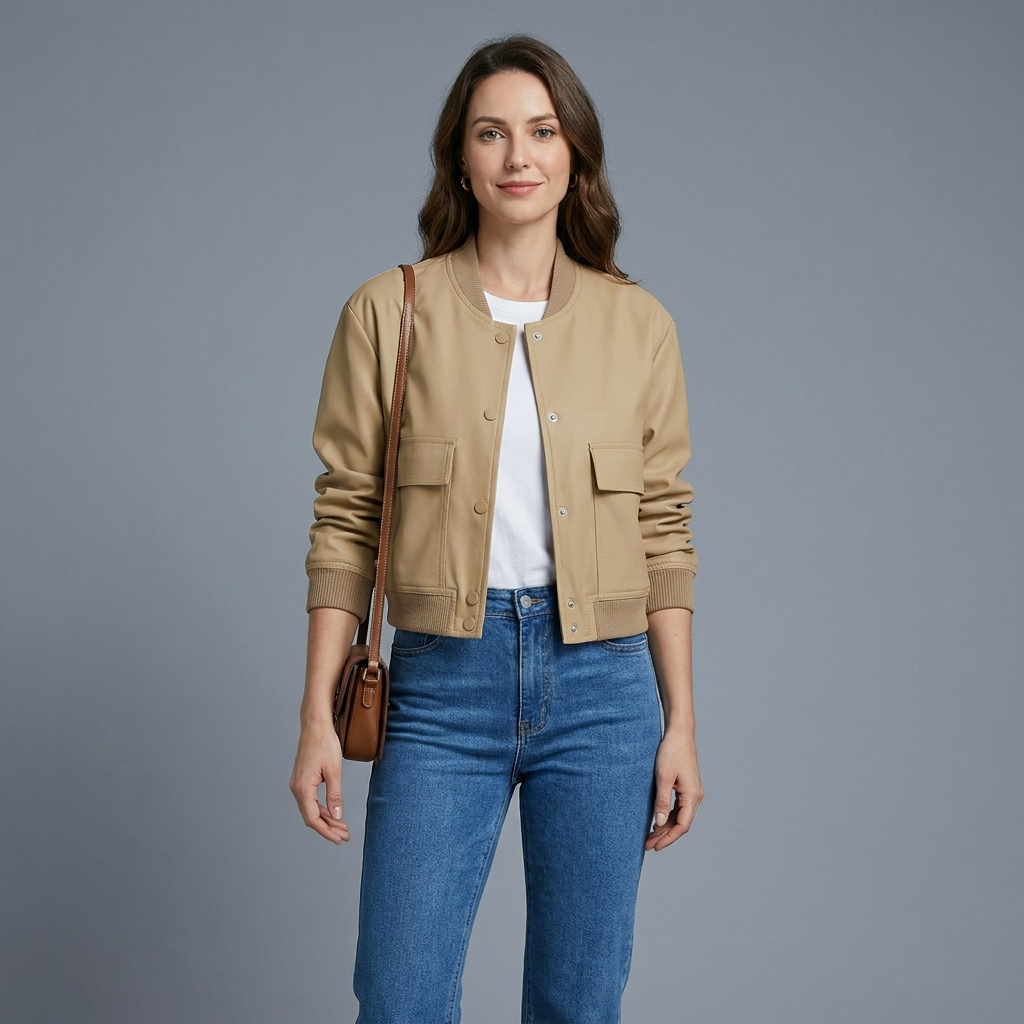 Quinlan Cropped Bomber Jacket