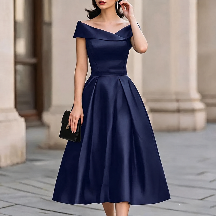 Maribel Off Shoulder Midi Dress