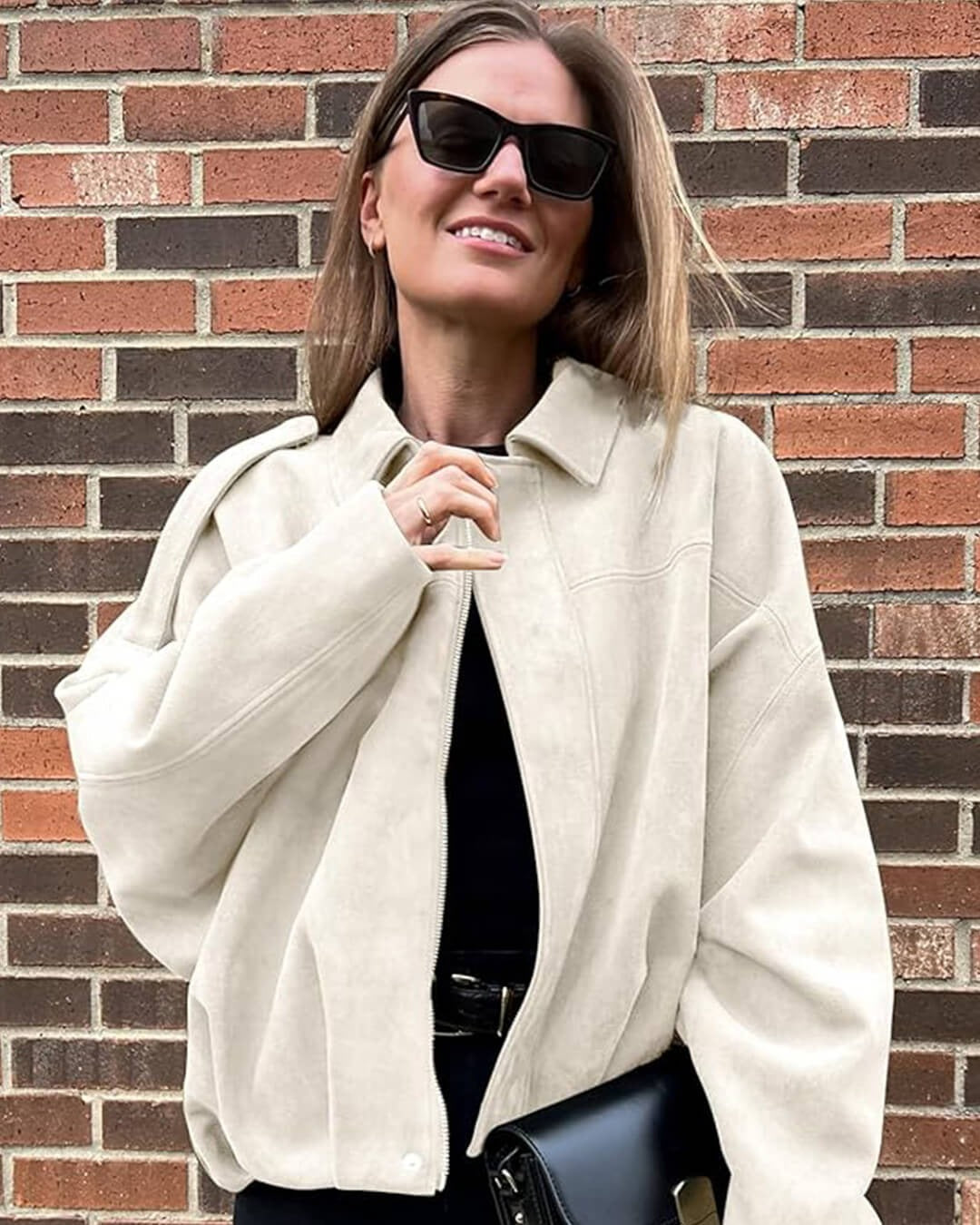 Winifred Suede Bomber Jacket