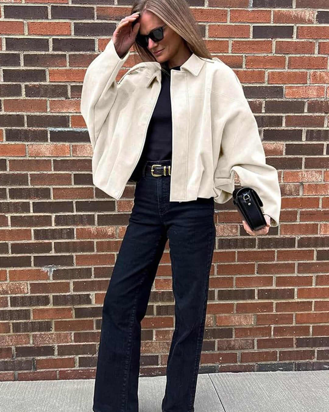 Winifred Suede Bomber Jacket