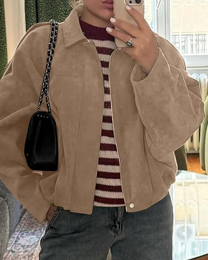 Winifred Suede Bomber Jacket