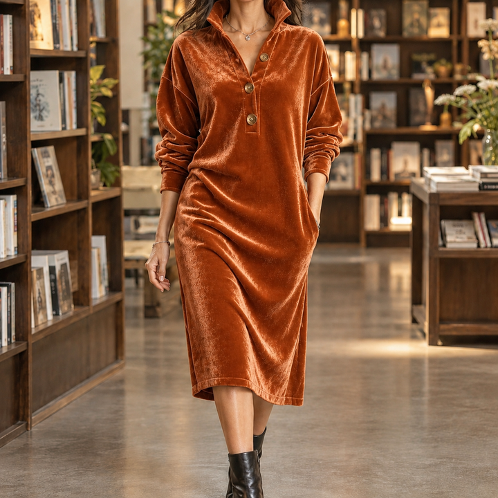 Harlow Velvet Midi Dress