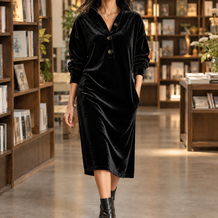 Harlow Velvet Midi Dress