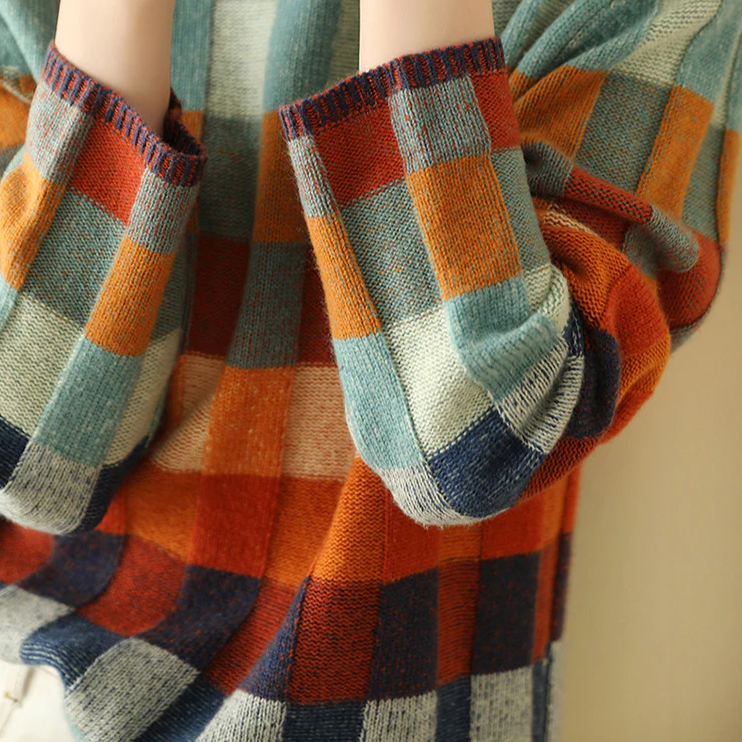 Manon Patchwork Turtleneck Sweater