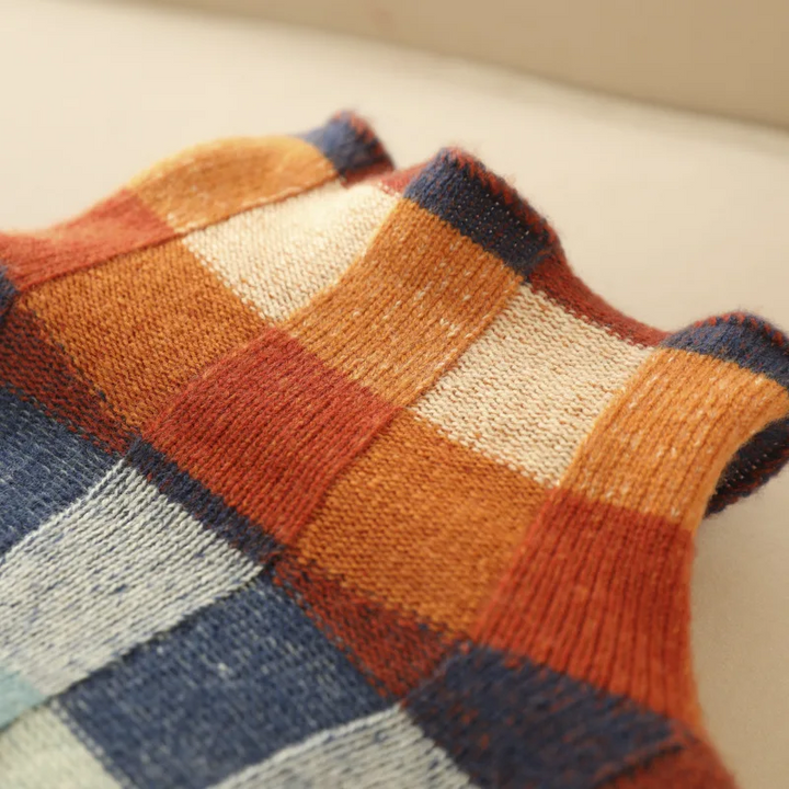 Manon Patchwork Turtleneck Sweater