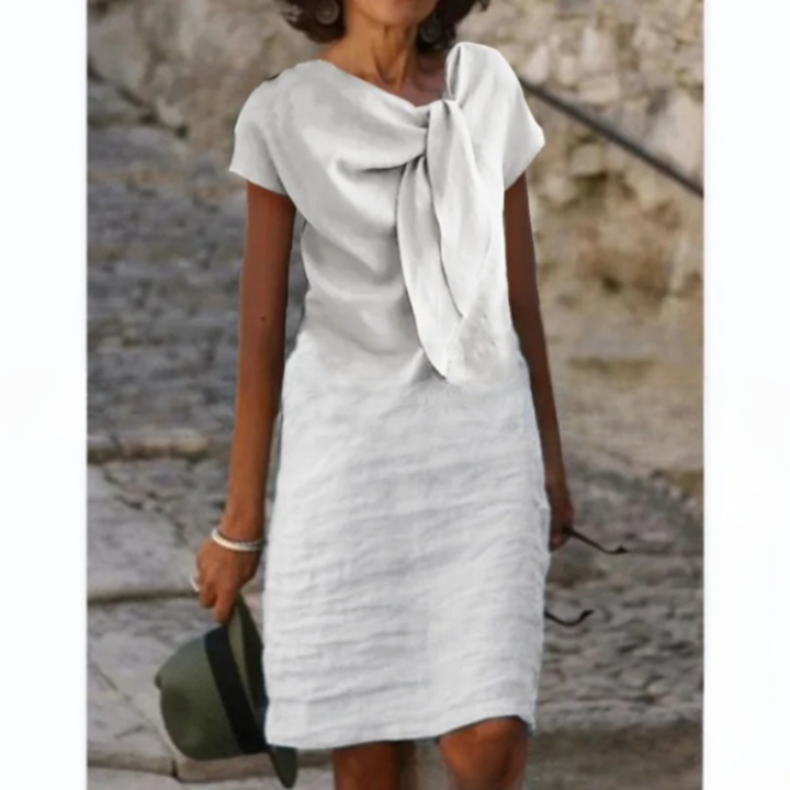 Clara Linen Blend Mini Dress