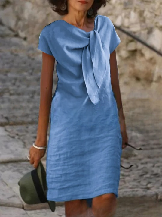 Clara Linen Blend Mini Dress