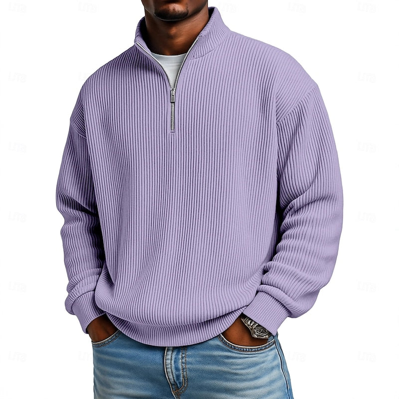 Dexter Ribbed Quarter-Zip Pullover