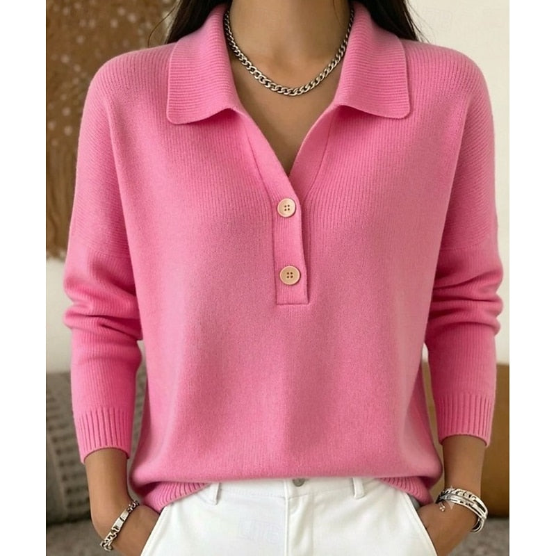 Marena Button Polo Sweater
