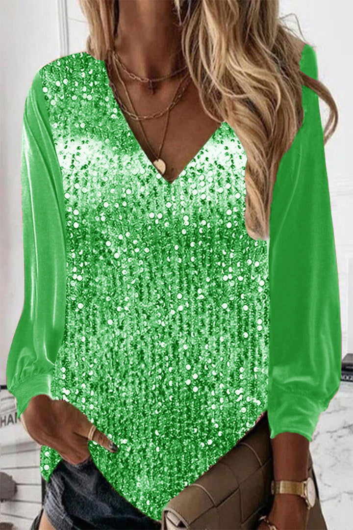 Orla Sequin Neck Blouse