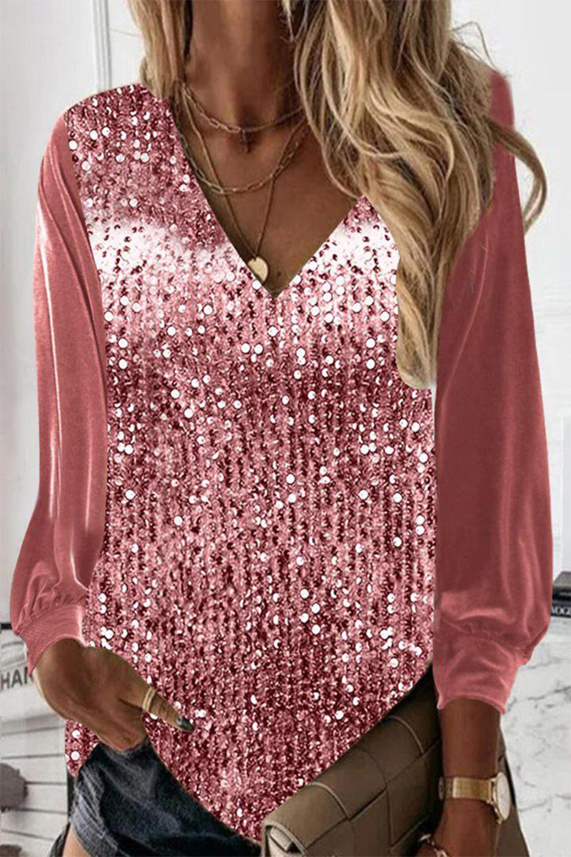 Orla Sequin Neck Blouse