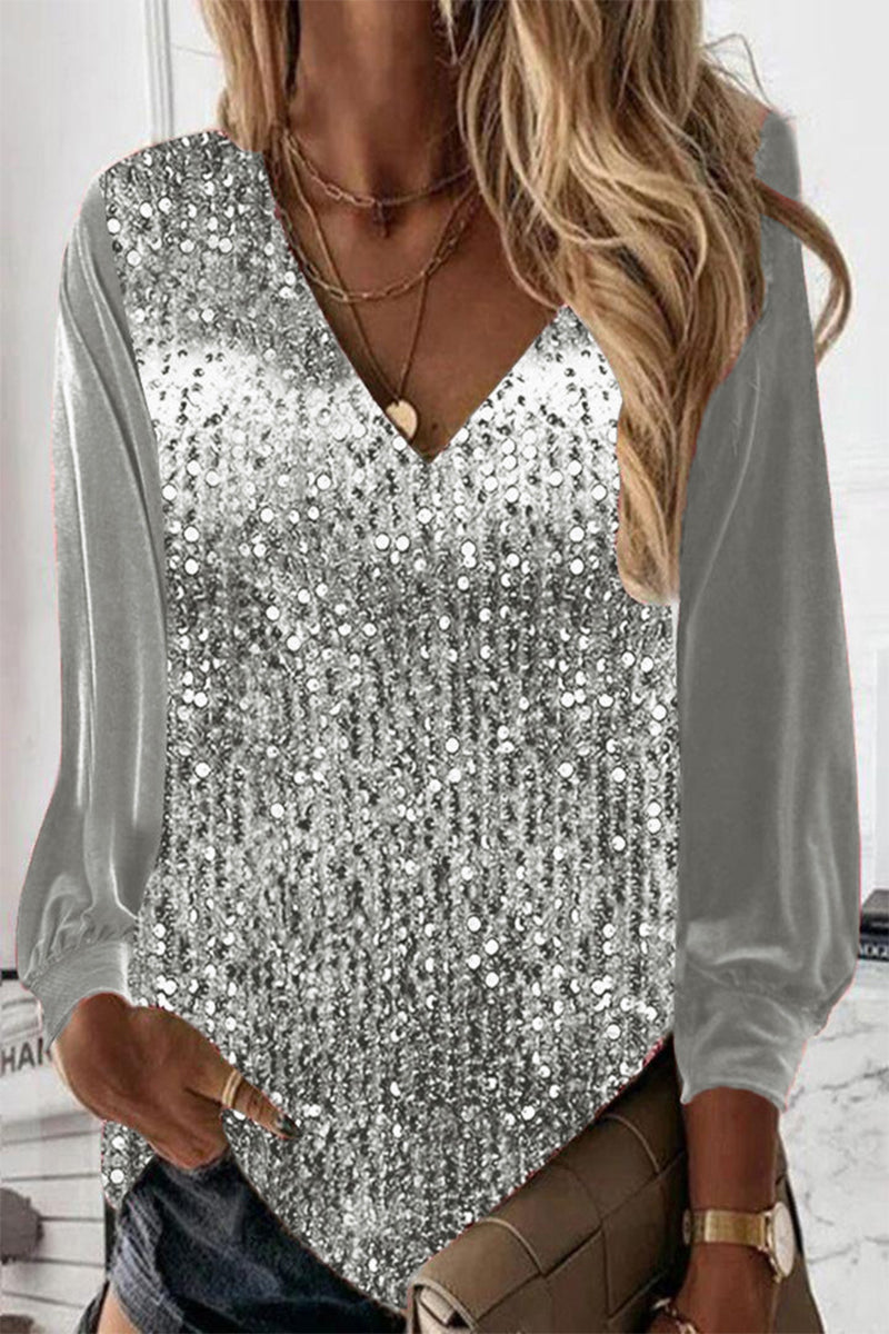 Orla Sequin Neck Blouse