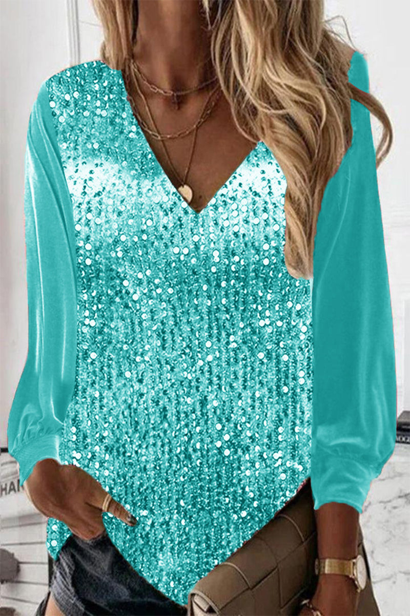 Orla Sequin Neck Blouse